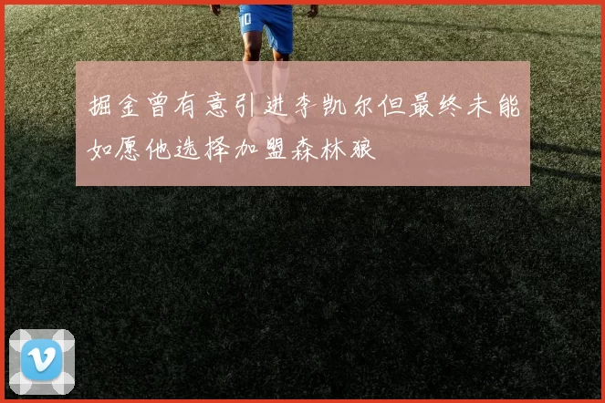 掘金曾有意引进李凯尔但最终未能如愿他选择加盟森林狼